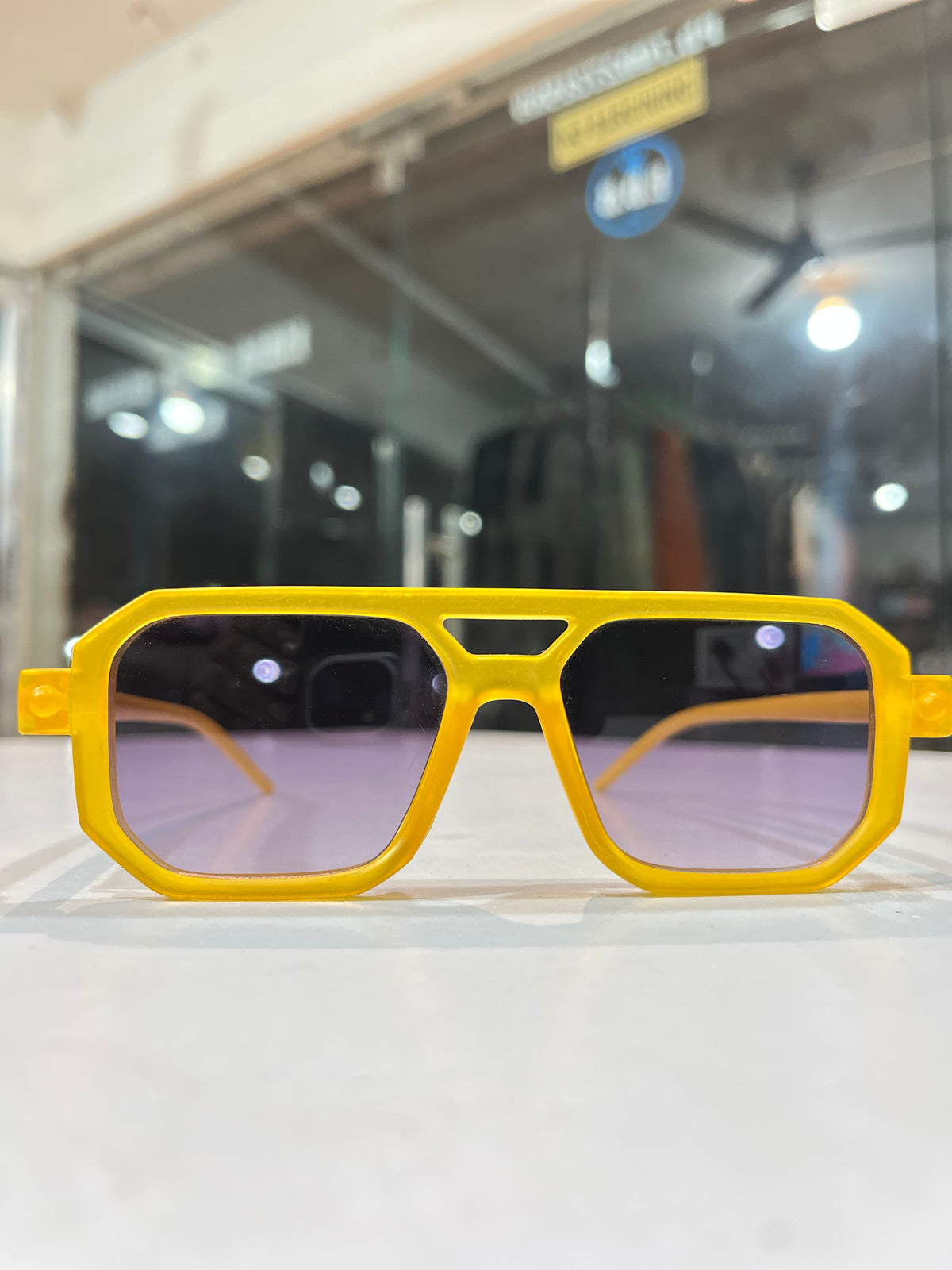Ice Blue Square Sunglasses - Gen-Z Retro Vibe
