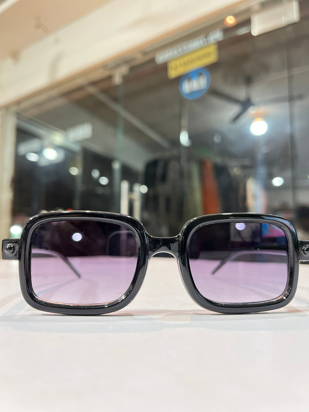 Ice Blue Square Sunglasses - Gen-Z Retro Vibe