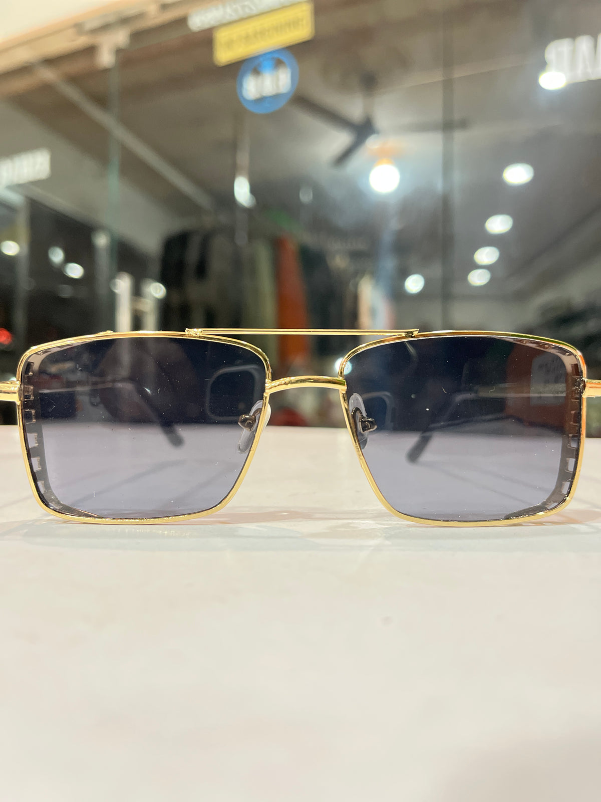 Premium Gold Frame Square Sunglasses