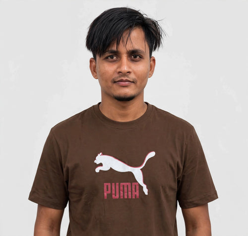 PUMA All Day Every Day Brown T-Shirt | Premium Cotton | Unisex